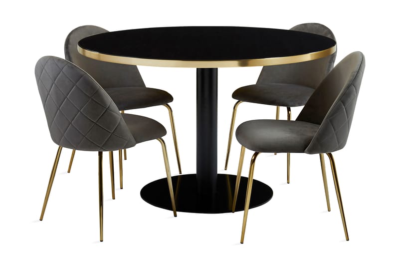 Levanzo Spisebord med 4 Elba Kjøkkenstoler - Møbler - Bord - Spisebord & kjøkkenbord