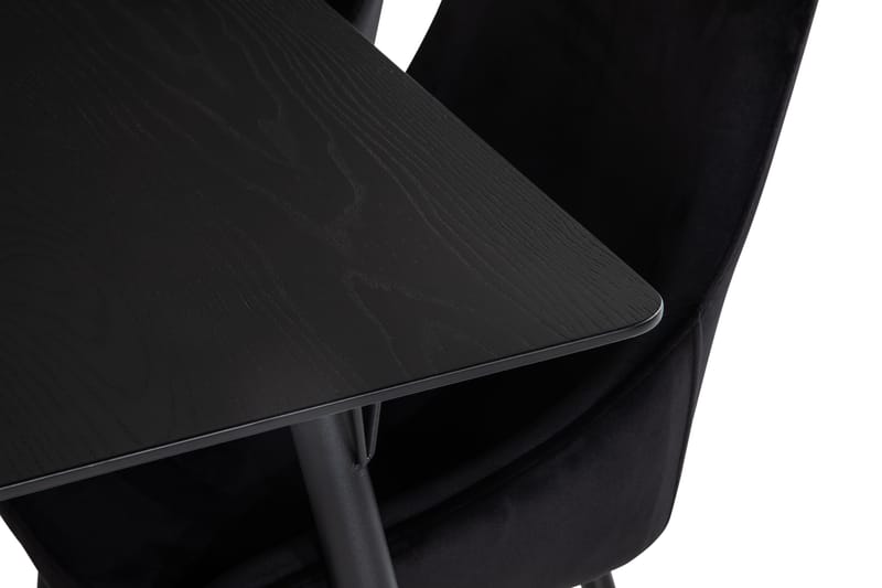 Lilo Spisebord 140 cm med 4 Alsarp KjøkkenStoler - Svart - Møbler - Bord - Spisegrupper