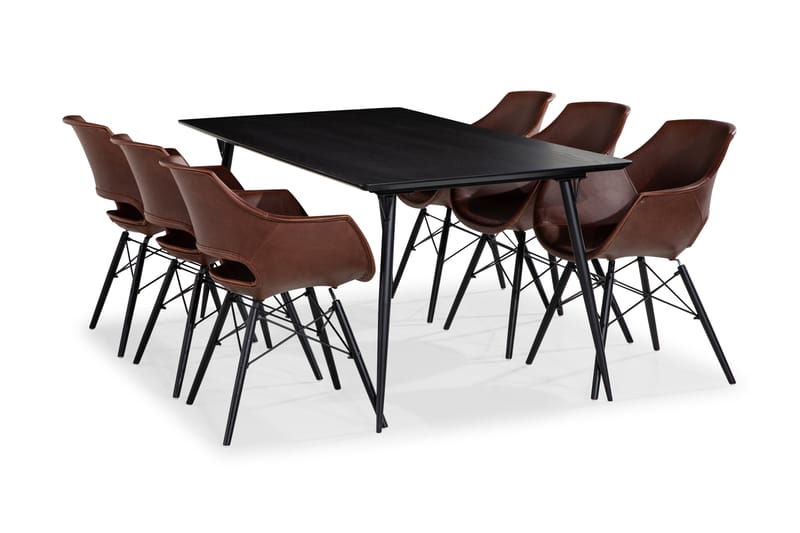 Lilo Spisebord 180 cm med 6 Kairo SpiseStoler - Møbler - Bord - Spisegrupper