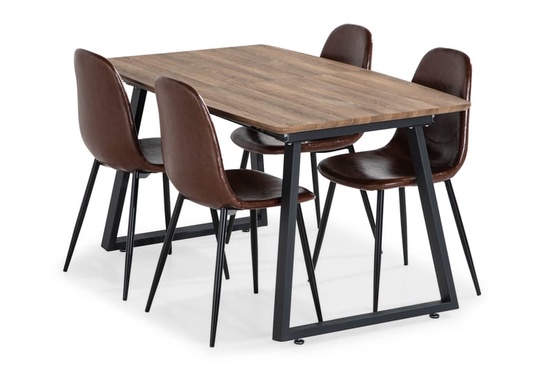 Marcelen Forlengningsbart Spisebord 4 stk Nibe Spisestol - Møbler - Bord - Spisebord & kjøkkenbord