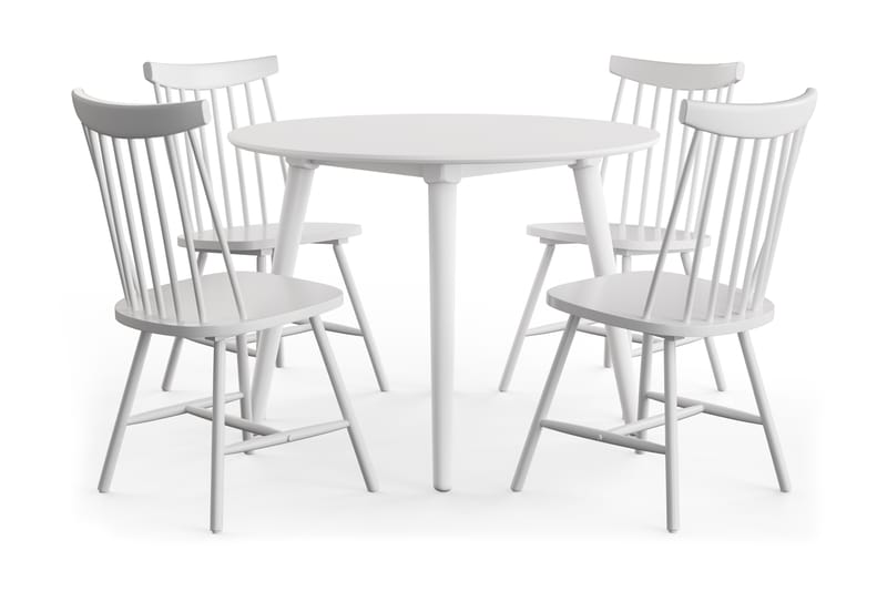 Mioveni Spisebord 106 cm Rundt med 4 Narto Spisestoler - Møbler - Bord - Spisegrupper