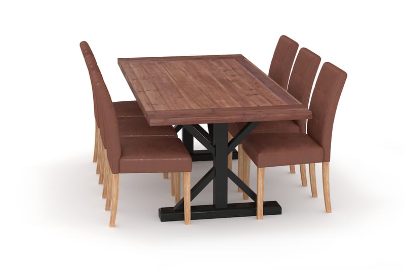 Neyron Spisebord 200 cm med 6 Viktor Spisestoler - Møbler - Bord - Spisegrupper