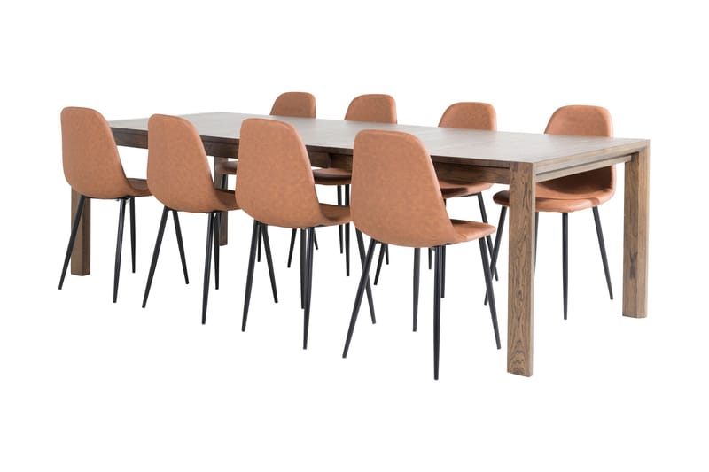 Torresolana Spisebord med 8 Pontus kjøkkenstoler Kunstlær - Møbler - Bord - Spisegrupper