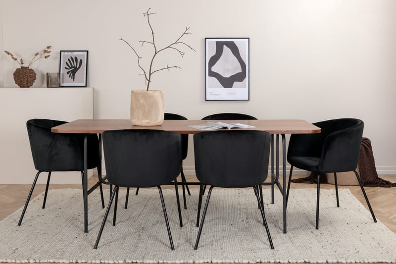 Uno Spisebord med 6 Berit Spisestoler - Møbler - Bord - Spisegrupper