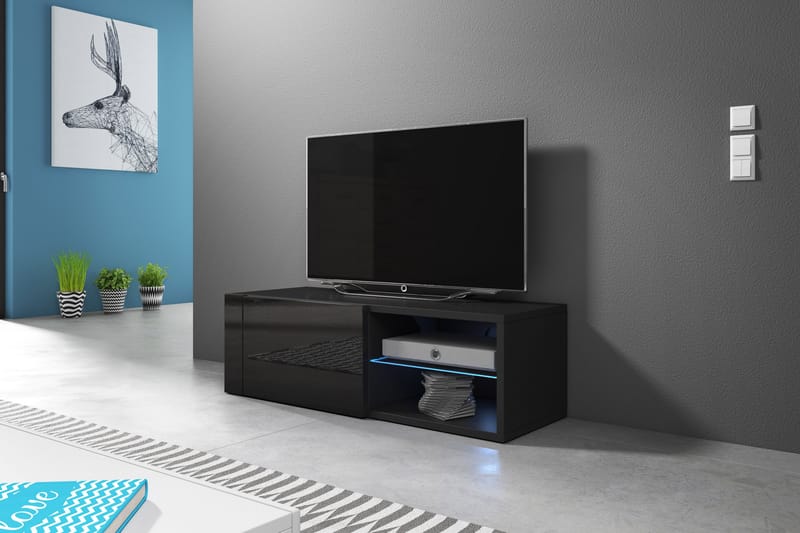 Ace TV-benk 100 cm - Svart - Møbler - Medie- & TV-møbler - TV-benk & mediabenk