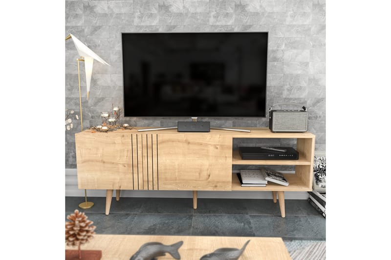 Andifli Tv-benk 160x38,6 cm - Blå - Møbler - Mediamøbel & tv møbel - TV-benk & mediabenk