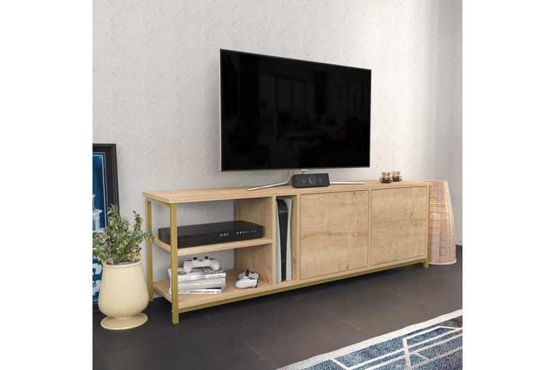 Andifli Tv-benk 160x50,8 cm - Brun - Møbler - Mediamøbel & tv møbel - TV-benk & mediabenk