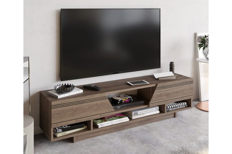 Baggrow TV-benk 160 cm - Mørkebrun - Møbler - Mediamøbel & tv møbel - TV-benk & mediabenk