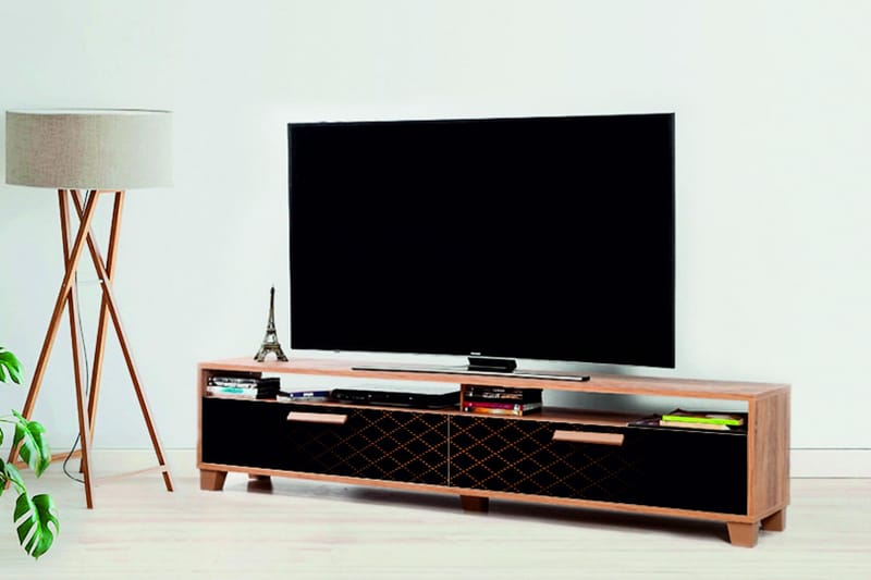 Brokind TV-benk 180 cm - Brun/Svart/Eik - Møbler - Mediamøbel & tv møbel - TV-benk & mediabenk