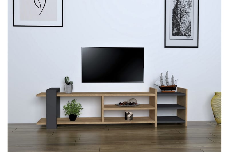 Burata TV-benk 154 cm - Blå / Antrasitt - Møbler - Mediamøbel & tv møbel - TV-benk & mediabenk