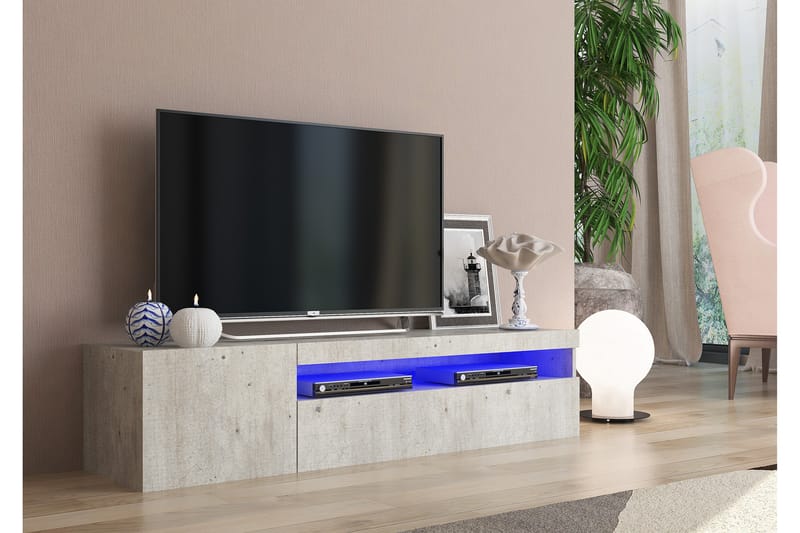 Daiquiria Tv-benk 155 cm - Betonggrå - Møbler - Mediamøbel & tv møbel - TV-benk & mediabenk