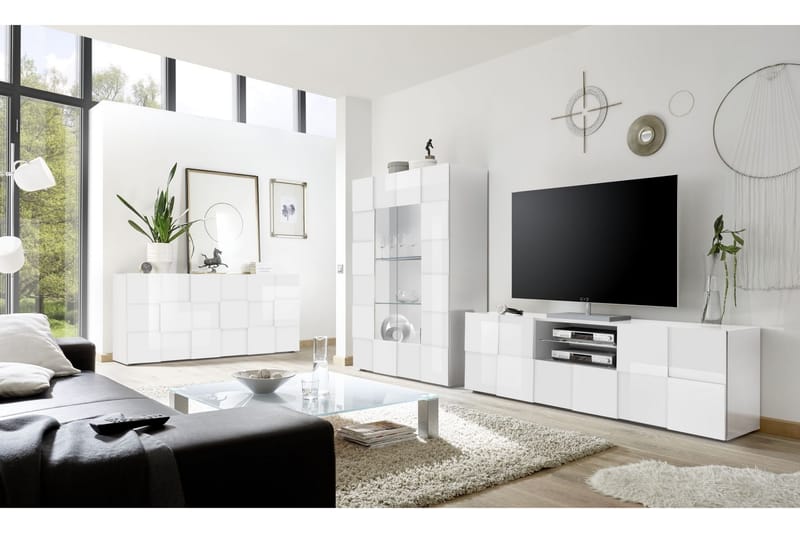 Dama TV-benk 181 cm Stor - Hvit - Møbler - Mediamøbel & tv møbel - TV-benk & mediabenk