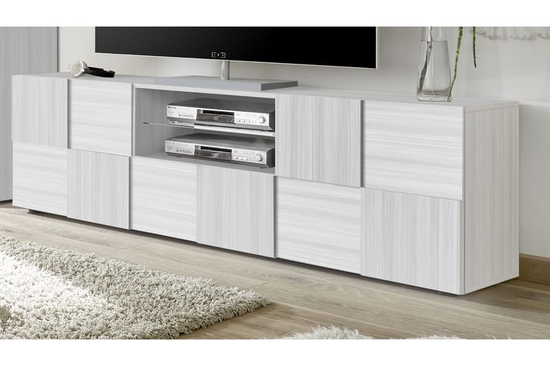 Dama TV-benk 181x42 cm - Hvit - Møbler - Medie- & TV-møbler - TV-benk & mediabenk