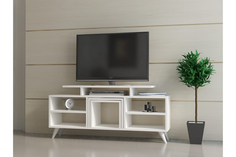 Decorotika TV-benk 120 cm - Hvit - Møbler - Mediamøbel & tv møbel - TV-benk & mediabenk