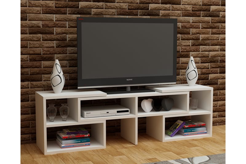 Decorotika TV-benk 136 cm - Hvit - Møbler - Mediamøbel & tv møbel - TV-benk & mediabenk