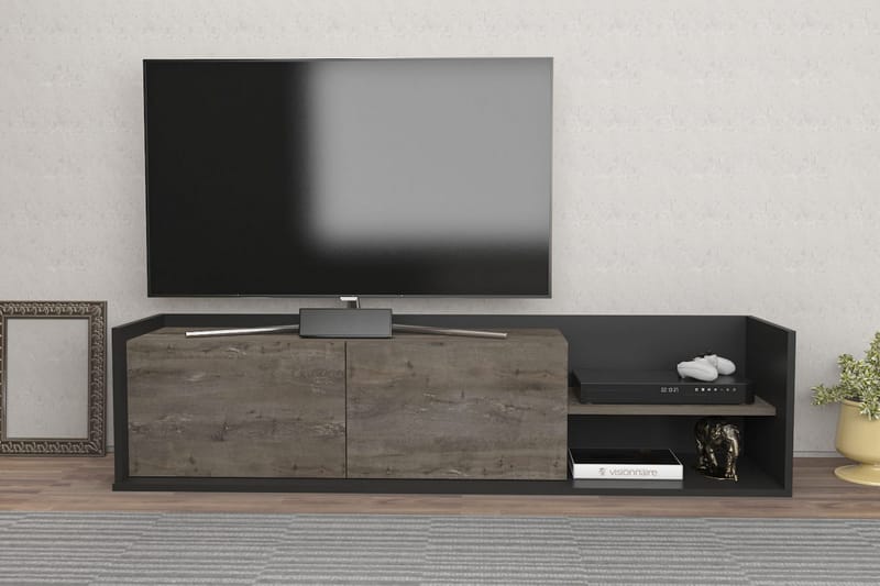 Desgrar Tv-benk 160x36,8 cm - Antrasitt - Møbler - Mediamøbel & tv møbel - TV-benk & mediabenk