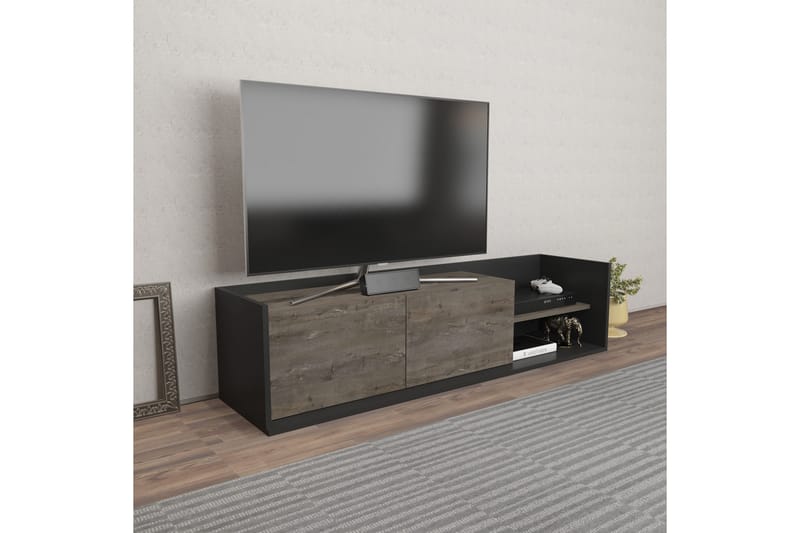 Desgrar Tv-benk 160x36,8 cm - Antrasitt - Møbler - Mediamøbel & tv møbel - TV-benk & mediabenk