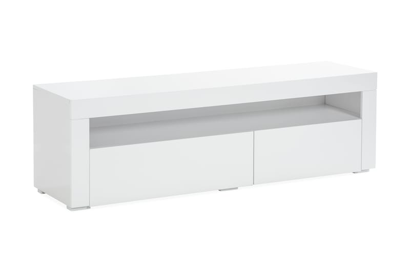Grishult TV-Benk 155 cm med LED-Belysning - Hvit - Møbler - Medie- & TV-møbler - TV-benk & mediabenk