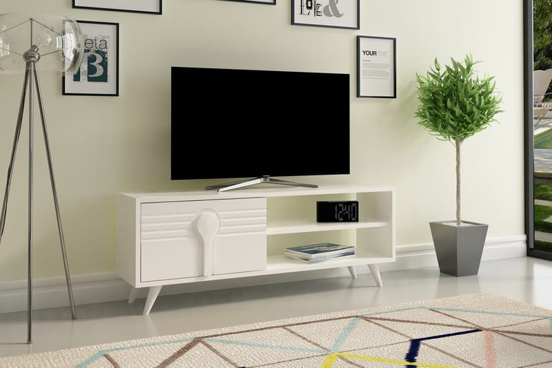 Hejde TV-Benk 120 cm - Hvit - Møbler - Mediamøbel & tv møbel - TV-benk & mediabenk