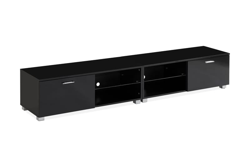 Jugansbo TV-benk 200 cm LED-belysning - Svart - Møbler - Medie- & TV-møbler - TV-møbelsett