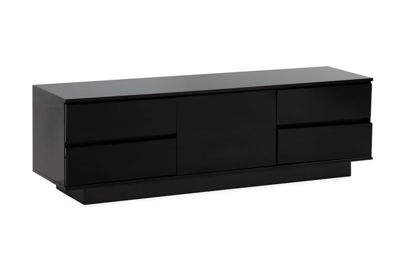 Kuokso TV-Benk 158 cm med LED-Belysning - Svart - Møbler - Medie- & TV-møbler - TV-benk & mediabenk
