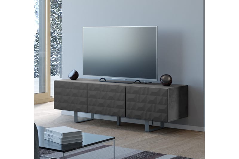Lerhaga TV-Benk 165 cm - Betong|Svart - Møbler - Bord - Avlastningsbord - Konsollbord