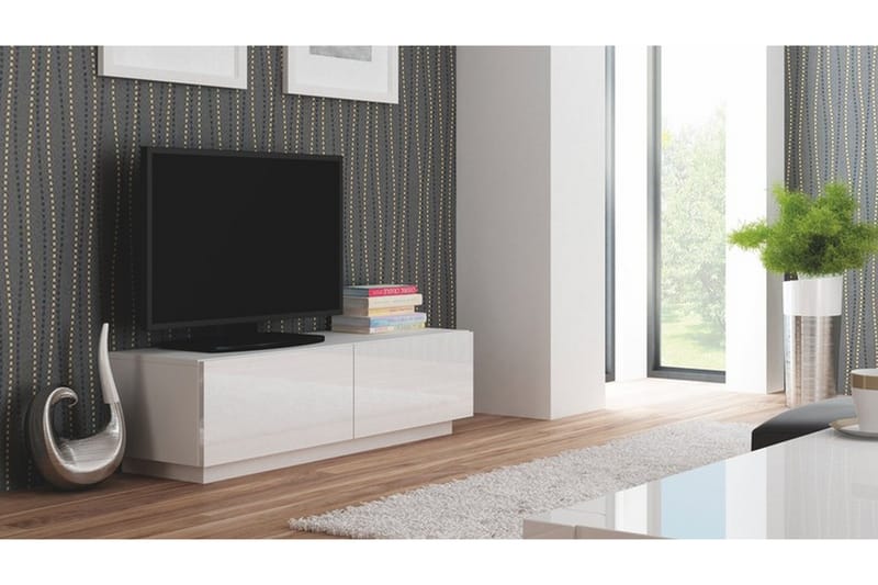 Livo TV-benk 160 cm - Hvit - Møbler - Medie- & TV-møbler - TV-benk & mediabenk