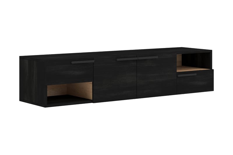 Mauella Tv-benk 140 cm - Svart|Natur - Møbler - Møbelsett - Møbelsett til stue