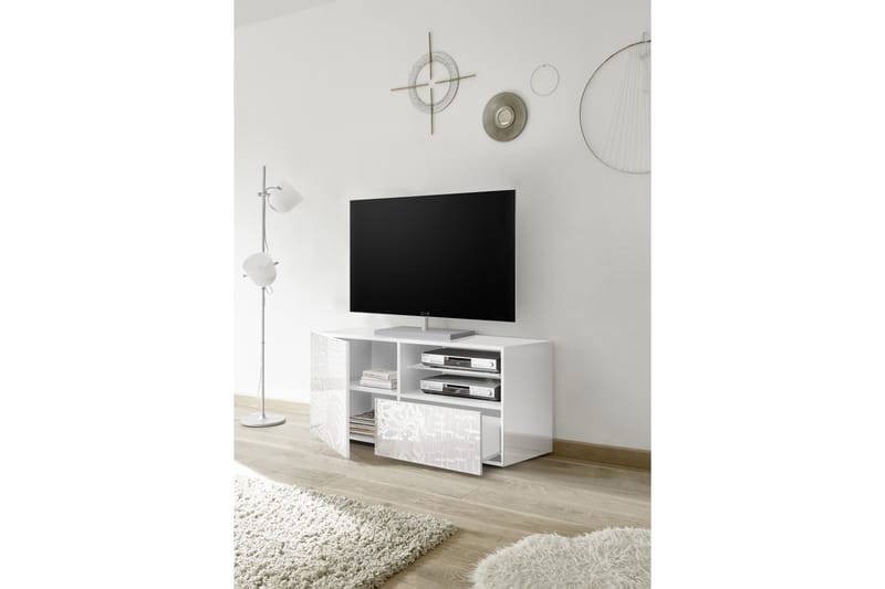 Mironne TV-benk 122 cm - Hvit - Møbler - Mediamøbel & tv møbel - TV-benk & mediabenk