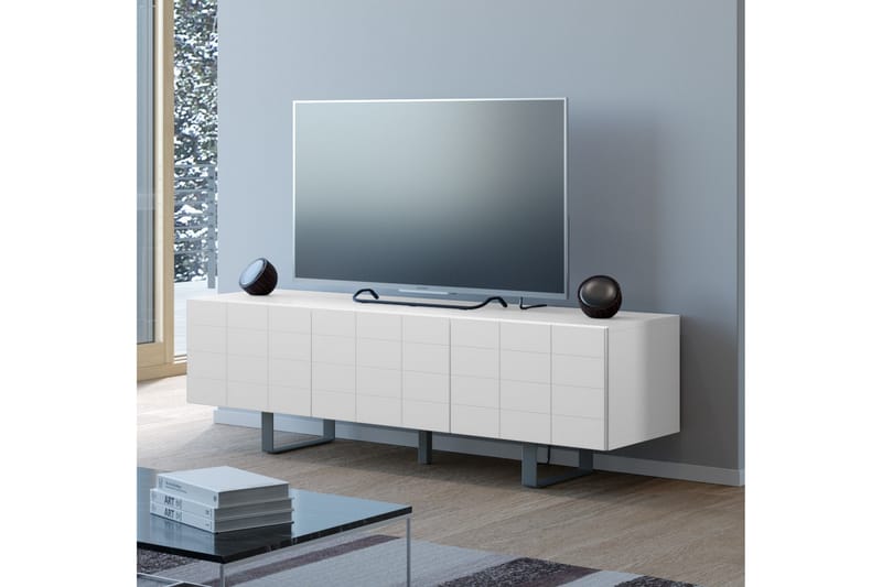 Niemis TV-Benk 165 cm - Hvit - Møbler - Mediamøbel & tv møbel - TV-benk & mediabenk