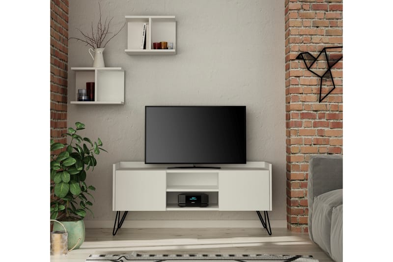 Norstorp TV-benk - Hvit - Møbler - Medie- & TV-møbler - TV-benk & mediabenk