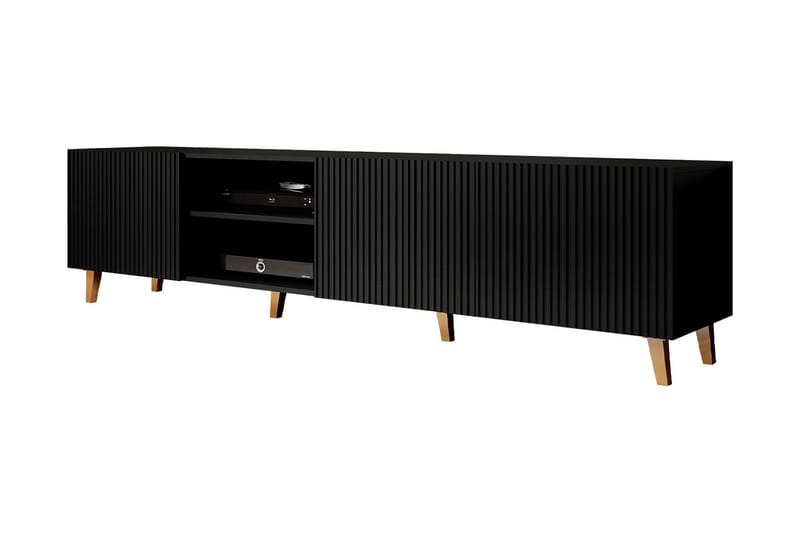 Pafos Tv-benk 40x52x200 cm - Svart - Møbler - Bord - Spisebord & kjøkkenbord