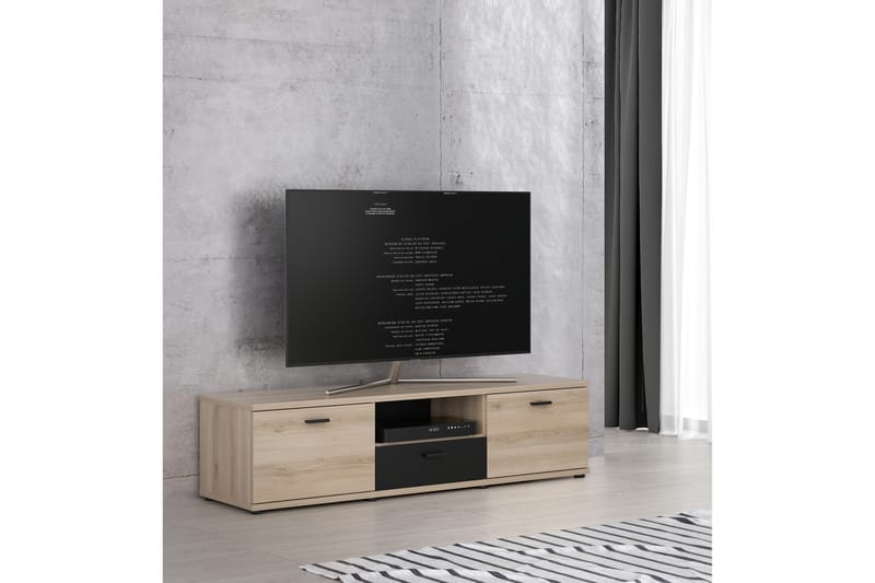 Papingo Tv-benk 150 cm - Brun/Svart - Møbler - Mediamøbel & tv møbel - TV-benk & mediabenk