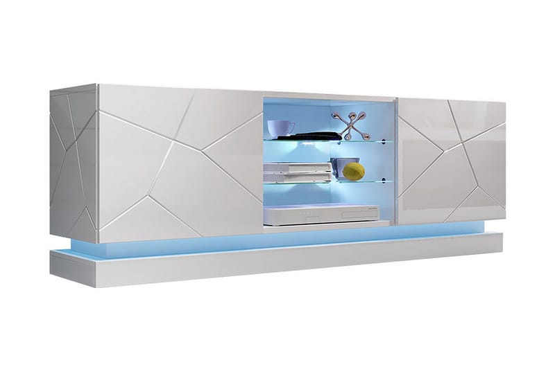 Qiu TV-benk 160 cm - Hvit Highlighter - Møbler - Mediamøbel & tv møbel - TV-benk & mediabenk