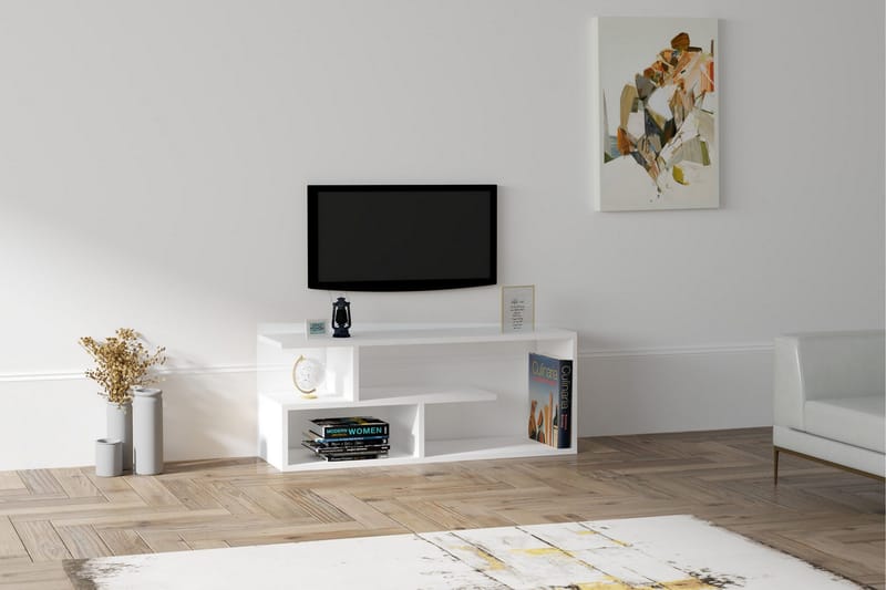 Rinorea Tv-benk 100x40 cm - Hvit - Møbler - Mediamøbel & tv møbel - TV-benk & mediabenk