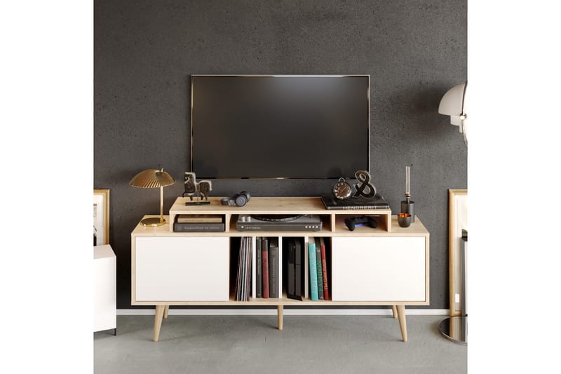 Rinorea Tv-benk 160x70,8 cm - Hvit - Møbler - Mediamøbel & tv møbel - TV-benk & mediabenk