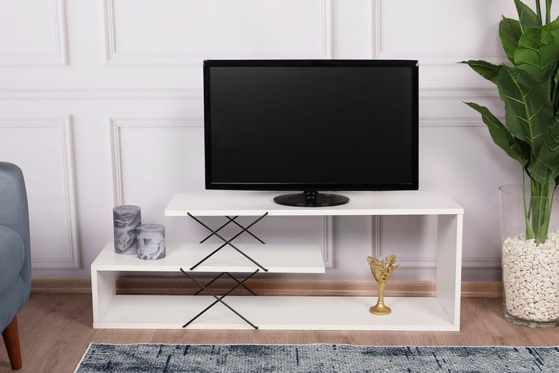 Riyana Tv-benk 120 cm - Hvit - Møbler - Mediamøbel & tv møbel - TV-benk & mediabenk