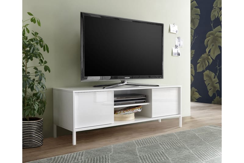 Salerno TV-benk 139 cm Hvit - LC SPA - Møbler - Medie- & TV-møbler - TV-benk & mediabenk