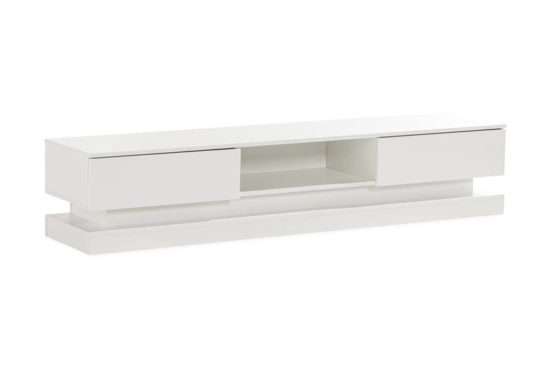 Sibbared TV-benk 180 cm LED-belysning - Hvit - Møbler - Medie- & TV-møbler - TV-møbelsett