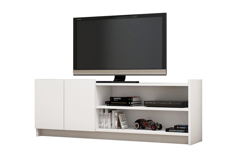 Solemne Tv-benk 142 cm - Hvit - Møbler - Medie- & TV-møbler - TV-benk & mediabenk