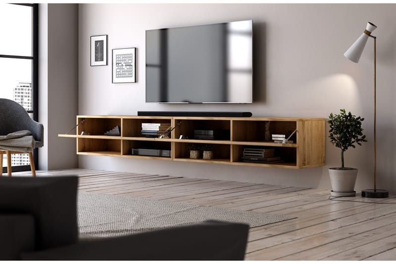 Synuki Tv-benk 280 cm - Natur - Møbler - Medie- & TV-møbler - TV-benk & mediabenk