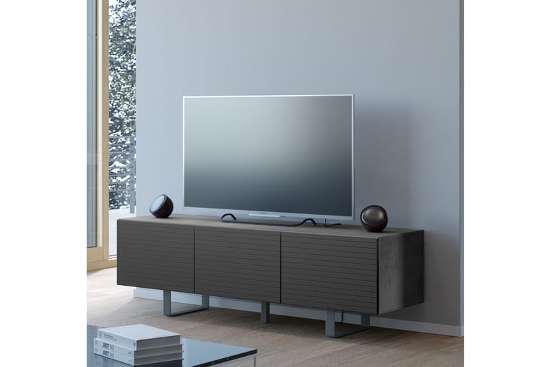 Tallmo TV-Benk 165 cm - Betong|Svart - Møbler - Mediamøbel & tv møbel - TV-benk & mediabenk