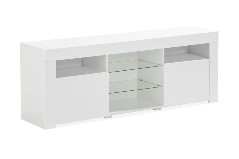 Tomakulla TV-Benk 145 cm med LED-Belysning - Hvit - Møbler - Bord - Spisebord & kjøkkenbord