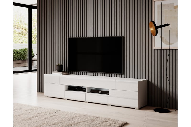 Toreno Tv-benk 208 cm - Hvit - Møbler - Medie- & TV-møbler - TV-benk & mediabenk
