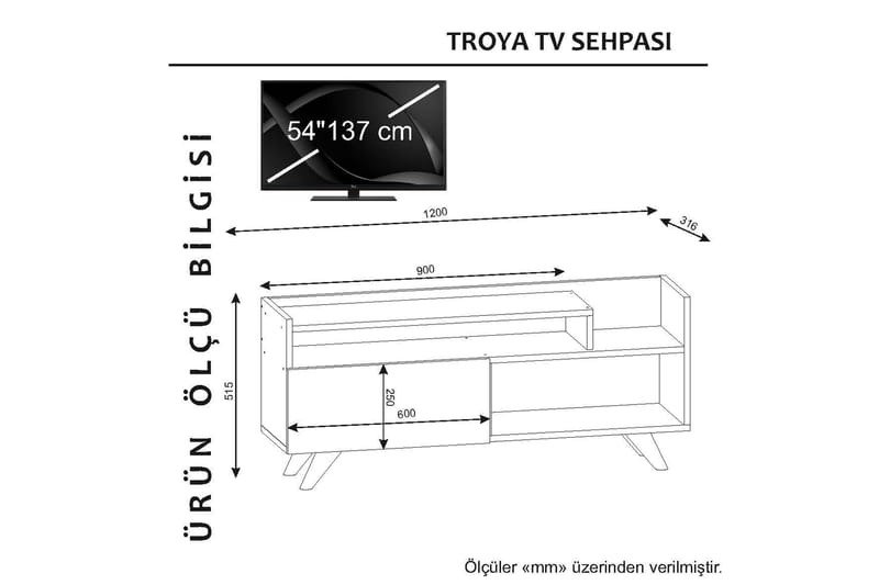 Troya TV-benk - Møbler - Medie- & TV-møbler - TV-benk & mediabenk