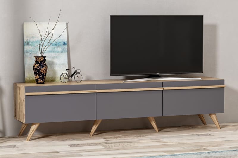 Tv-benk 180 cm - Antrasitt - Møbler - Mediamøbel & tv møbel - TV-benk & mediabenk