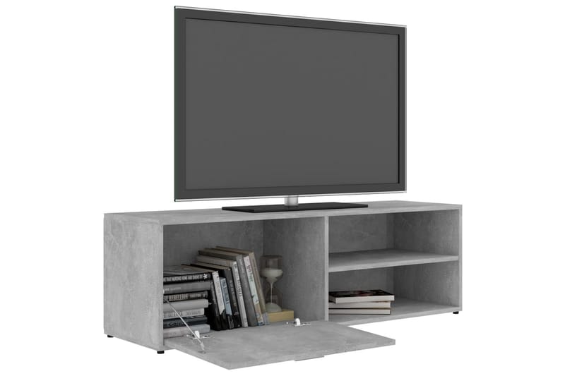 TV-benk betonggrå 120x34x37 cm sponplate - Grå - Møbler - Mediamøbel & tv møbel - TV-benk & mediabenk
