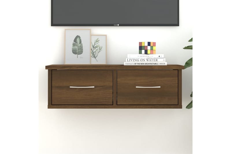TV-benk brun eik 60x26x18,5 cm konstruert tre - Brun - Møbler - Mediamøbel & tv møbel - TV-benk & mediabenk
