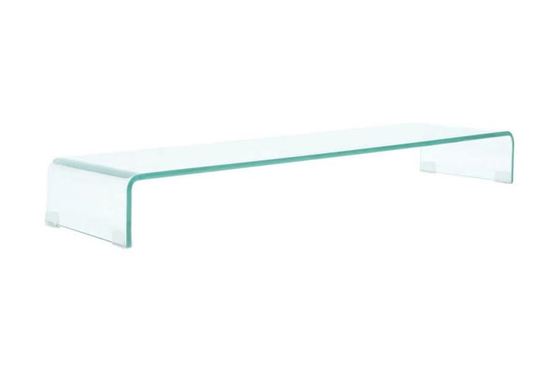 TV-benk glass klar 100x30x13 cm - Transparent - Møbler - Medie- & TV-møbler - TV-benk & mediabenk