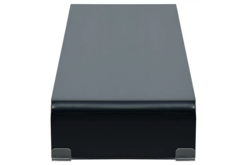 TV-benk glass svart 100x30x13 cm - Svart - Møbler - Medie- & TV-møbler - TV-benk & mediabenk